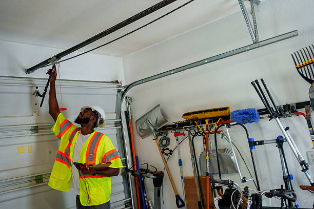 Professional Garage Door Panel Replacement technician working in Alton, TX
